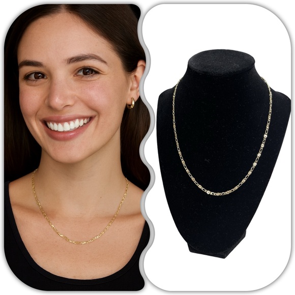 Gold filled Figaro Chain necklace